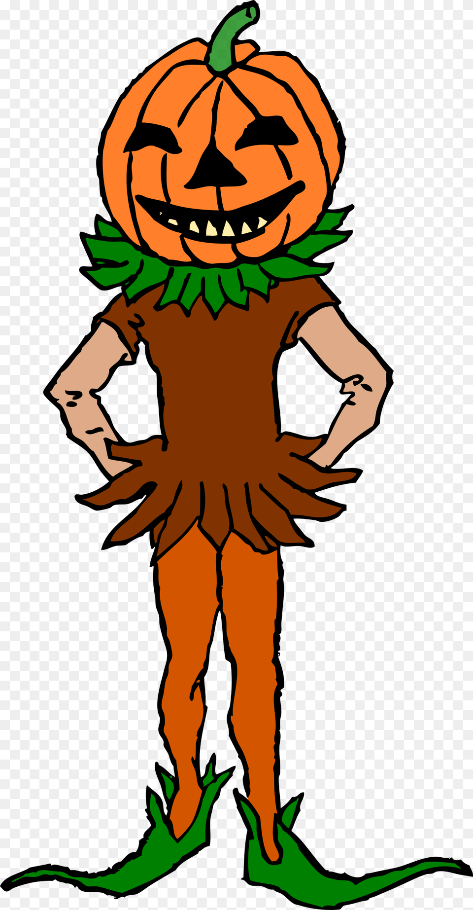 Pumpkin Boy Color Version Clip Arts Cartoon Pumpkin Head Boy, Person, Festival, Face, Halloween Free Png