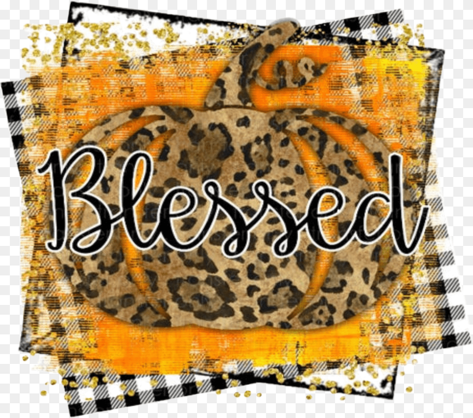 Pumpkin Buffalloplaid Blessed Gold Glitter Leopard Wristlet, Accessories, Bag, Handbag, Cushion Free Png Download