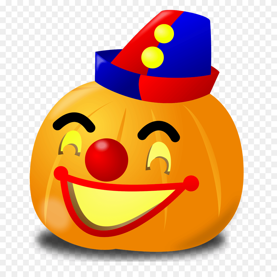 Pumpkin Carved As A Clown Clipart, Nature, Outdoors, Snow, Snowman Free Png