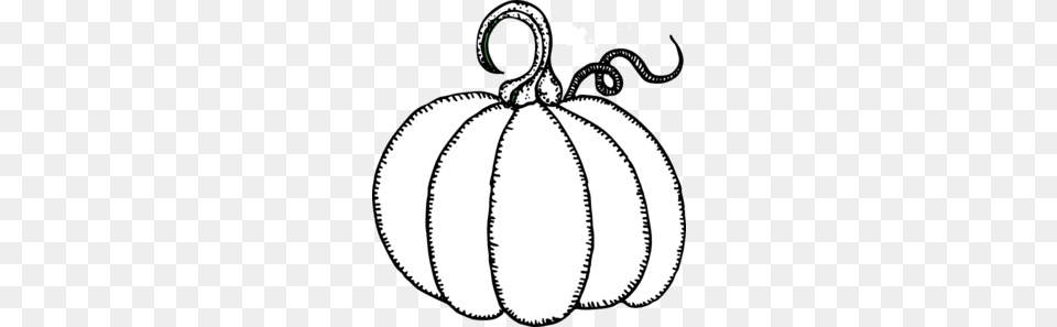 Pumpkin Clip Art Black And White, Food, Fruit, Plant, Produce Free Png Download