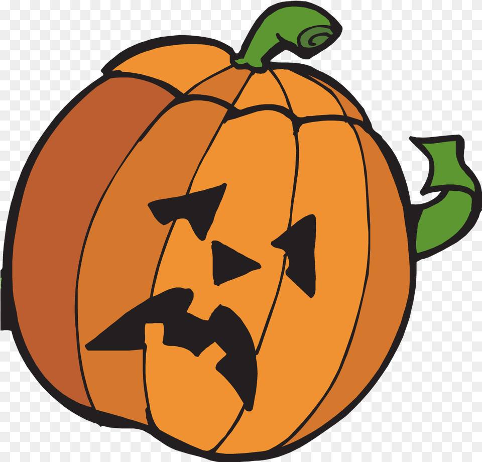 Pumpkin Clip Art Images Onclipart The Lance Sad And Happy Pumpkin, Food, Plant, Produce, Vegetable Free Transparent Png