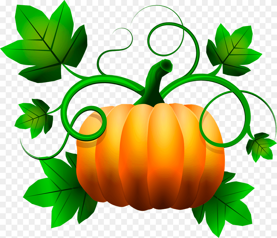 Pumpkin Clipart, Food, Leaf, Plant, Produce Free Transparent Png