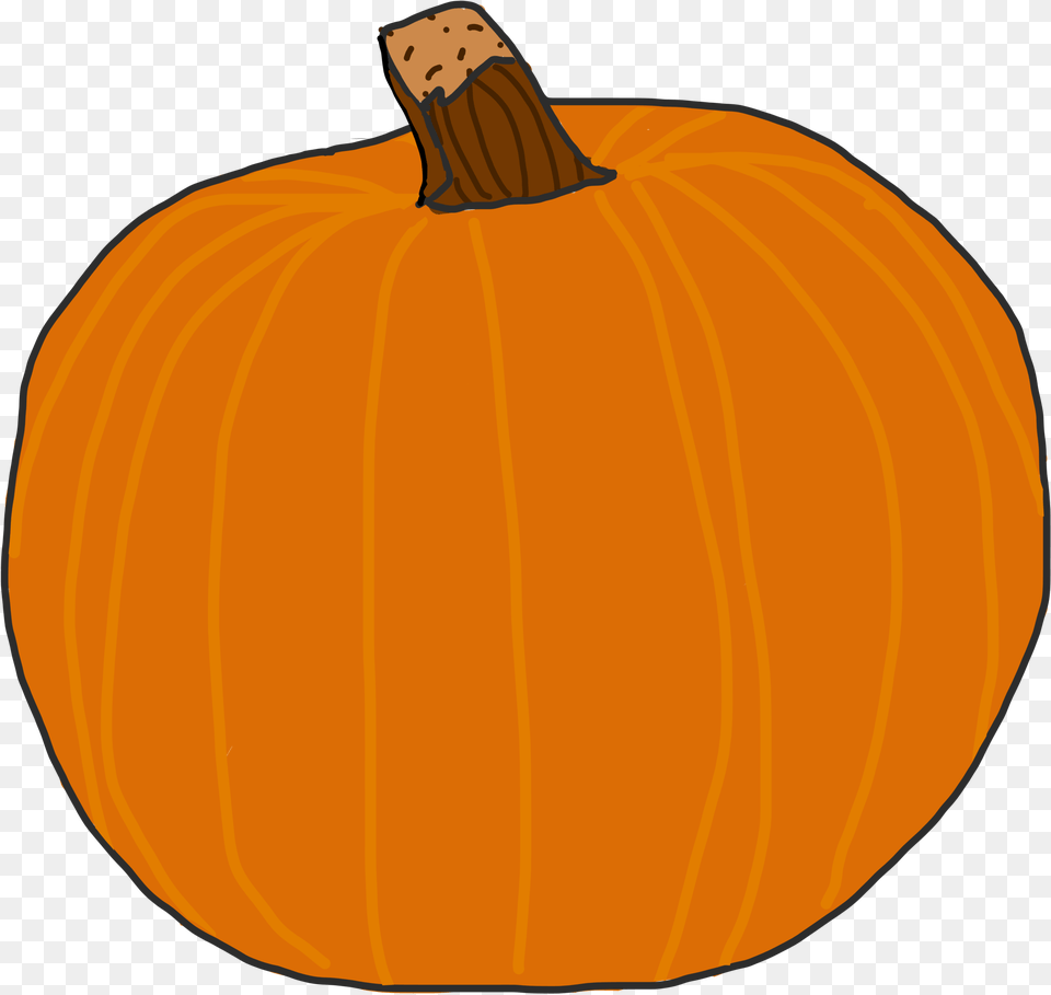 Pumpkin Drawing, Food, Plant, Produce, Vegetable Png Image