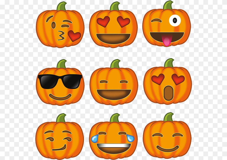 Pumpkin Emoji Collection Jack O Lantern Pumpkin Emoji, Plant, Vegetable, Food, Produce Free Png Download
