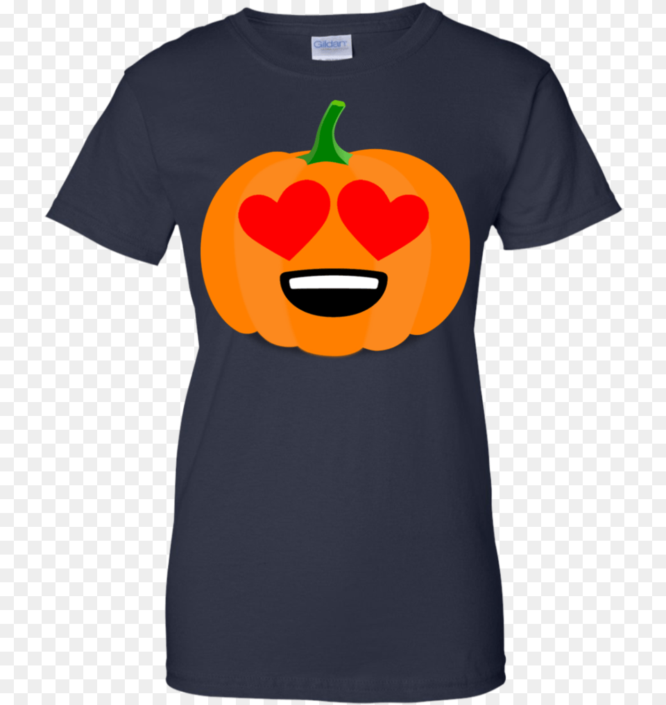 Pumpkin Emoji Heart Eyes T Shirt Amp Hoodie T Shirt, Clothing, Food, Plant, Produce Free Transparent Png