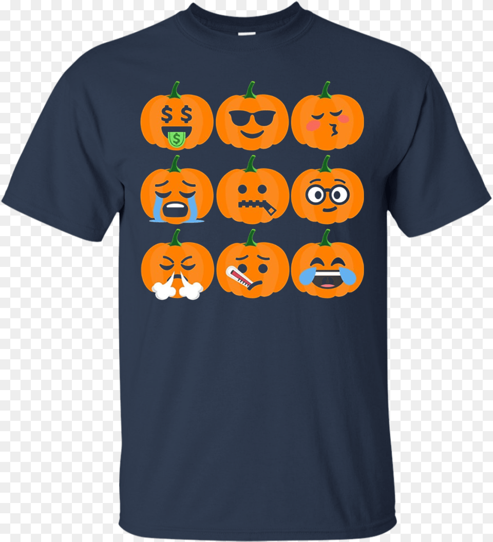 Pumpkin Emoji T Shirt Halloween Thanksgiving, Clothing, T-shirt Free Transparent Png