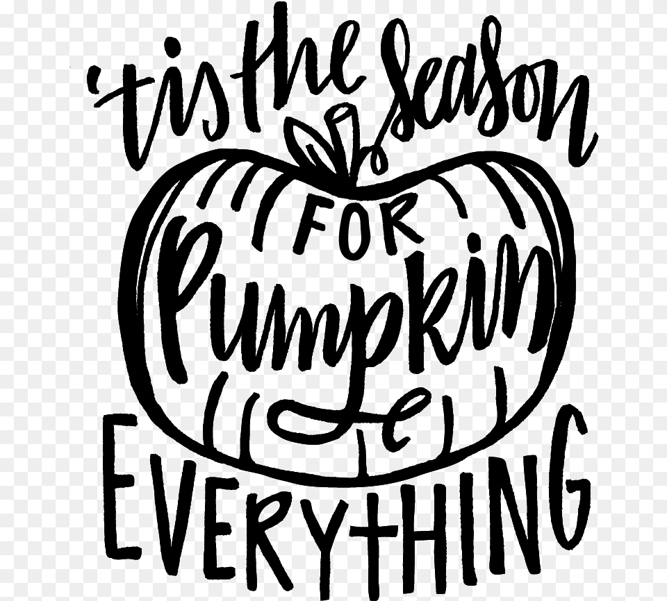 Pumpkin Everything Fall Clipart Black And White Quotes, Lighting, Nature, Night, Outdoors Png Image