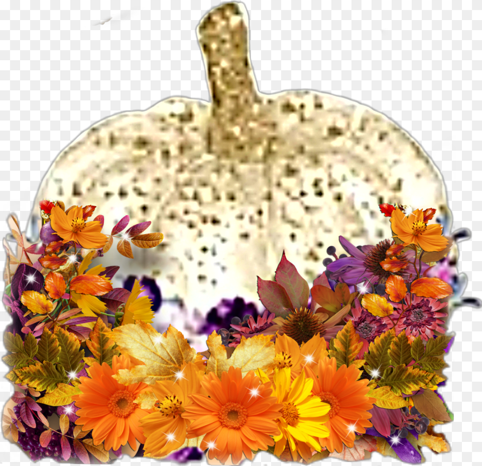 Pumpkin Floral Decorative Fall Autumn Halloween Chrysanths, Plant, Petal, Flower Bouquet, Flower Arrangement Free Png Download
