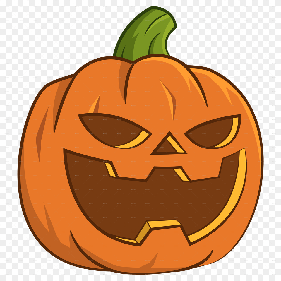 Pumpkin For Photoshop Files Cartoon Halloween Pumpkin, Food, Plant, Produce, Vegetable Free Transparent Png