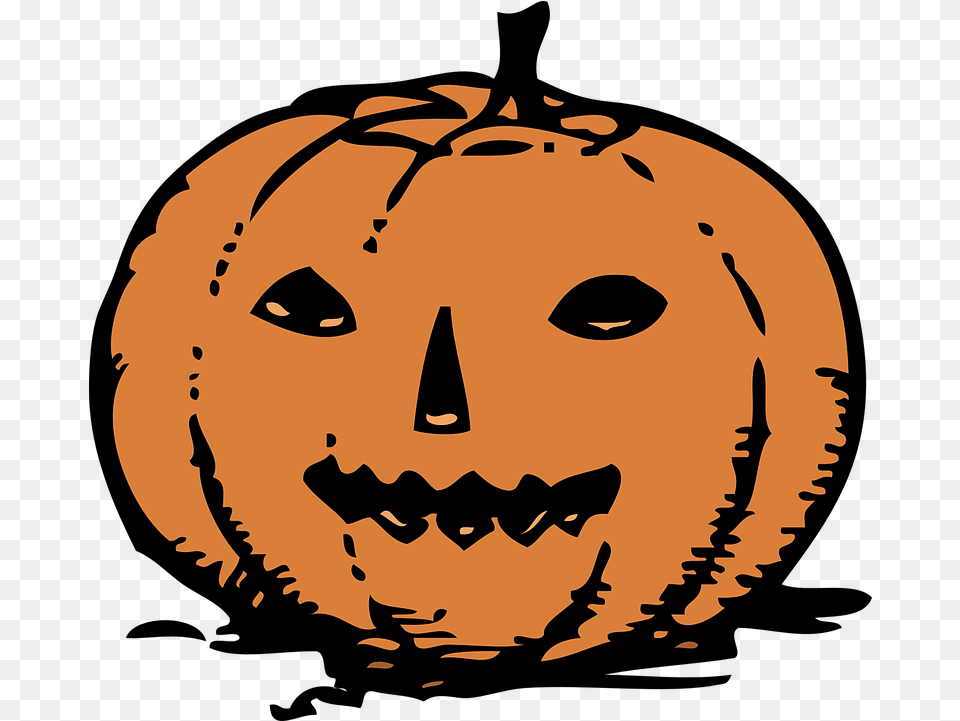 Pumpkin Halloween Jack Olantern Free Vector Graphic On Royalty Free Jack O Lantern, Vegetable, Food, Produce, Plant Png