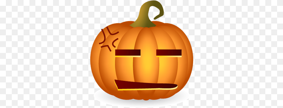 Pumpkin Halloween Sticker Emoji Transparent, Food, Plant, Produce, Vegetable Png