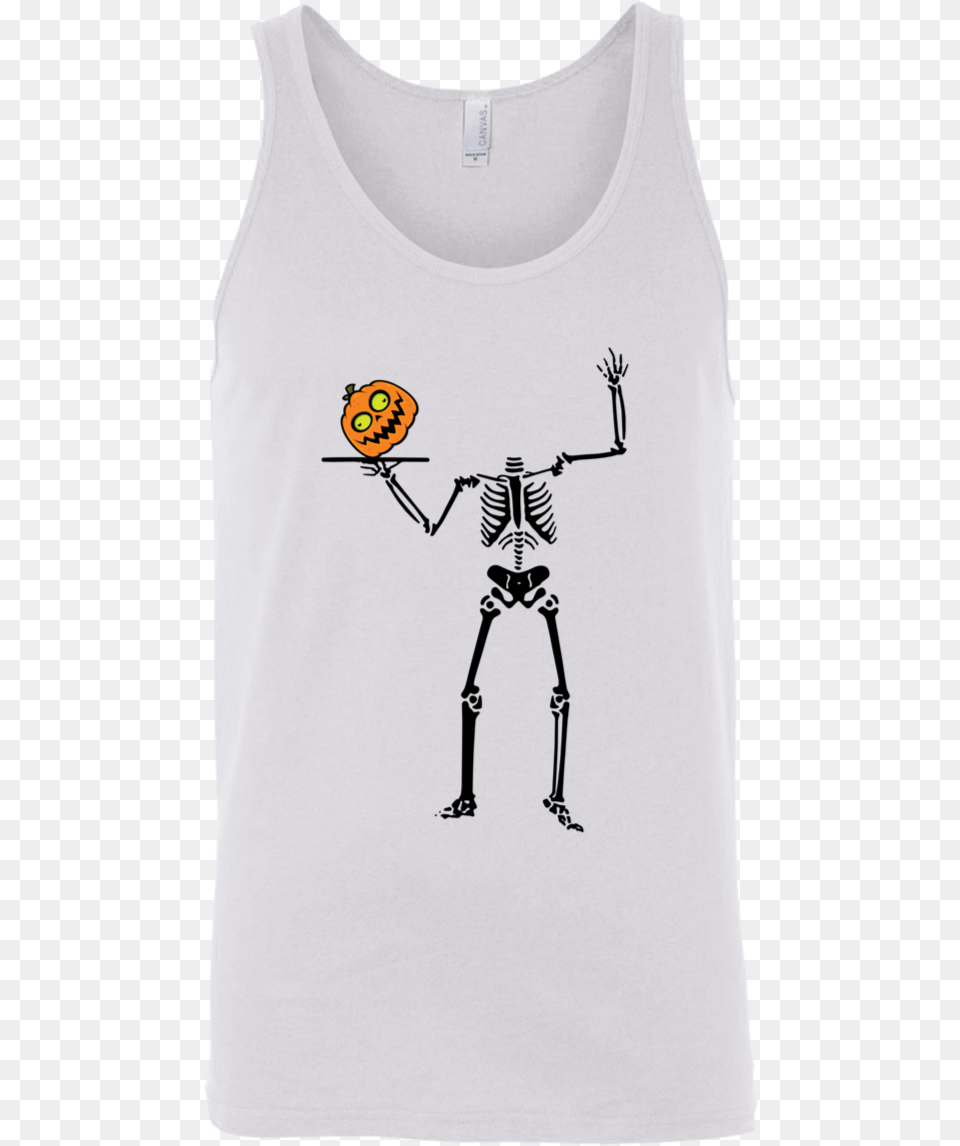 Pumpkin Head Skeleton Halloween Chef Shirt Unisex Tank Active Tank, Clothing, T-shirt, Tank Top Png