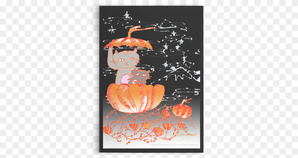Pumpkin Kittens For Fall Flat Greeting Post Cards Halloween Card, Advertisement, Poster, Face, Head Free Transparent Png