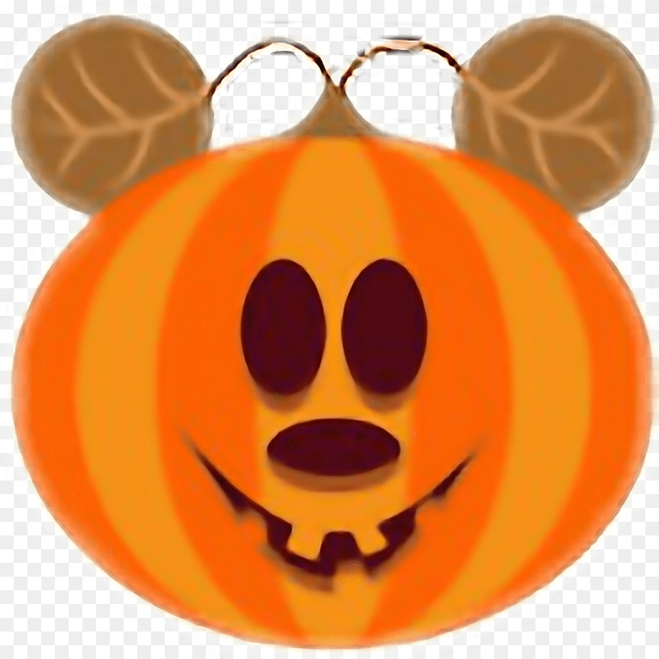 Pumpkin Mickey Mickeymouse Halloween Disney, Food, Plant, Produce, Vegetable Free Transparent Png