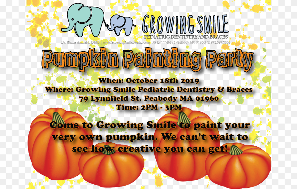 Pumpkin Painting Party Pumpkin, Advertisement, Poster, Food, Produce Png Image