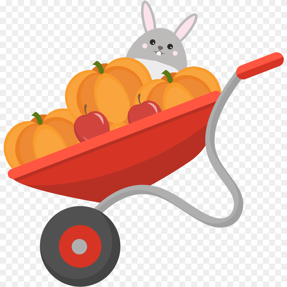 Pumpkin Picking Belfast Wheelbarrow With Pumpkin Clipart, Transportation, Vehicle, Device, Grass Free Png