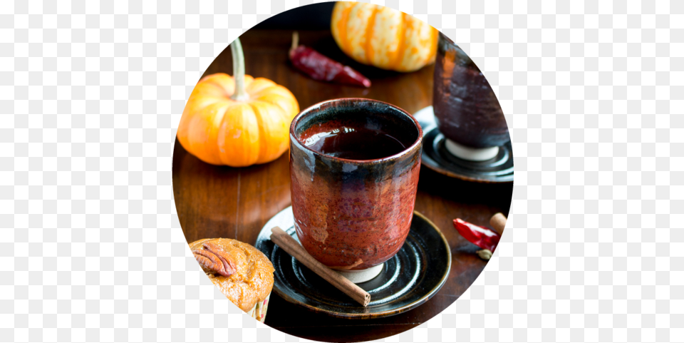 Pumpkin Pie Chai Organic Black Tea Squash, Cup, Saucer, Dining Table, Furniture Png Image