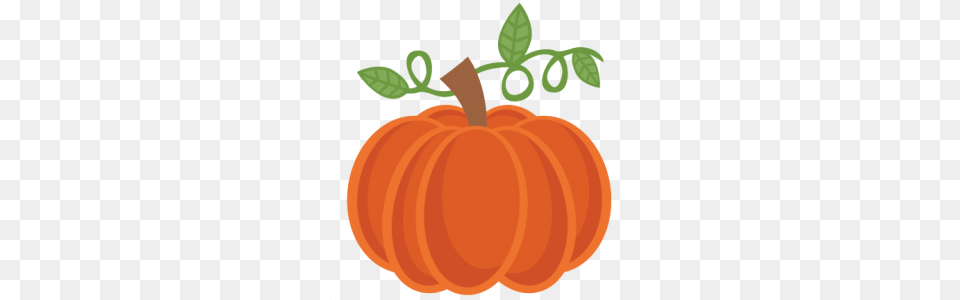 Pumpkin Silhouette Clip Art Monogram Polka Dot Pumpk, Food, Plant, Produce, Vegetable Free Png Download
