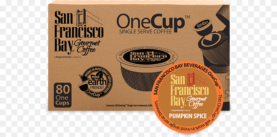 Pumpkin Spice 80 Ct San Francisco Bay Onecup French Roast 80 Count Single, Box, Cardboard, Carton, Advertisement Free Transparent Png