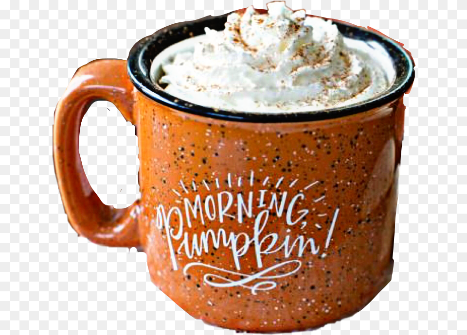 Pumpkin Spice Cinnamon Yummy Drink Cocoa Latte Good Morning Pumpkin Spice, Cream, Cup, Dessert, Food Free Png Download