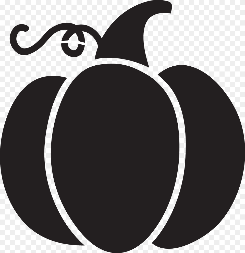 Pumpkin Spice Latte Pumpkin Pie Black And White Clip Black And White Pumpkin, Food, Produce, Stencil, Fruit Png Image