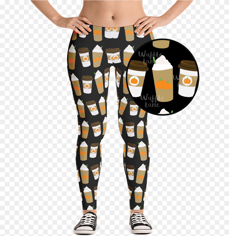 Pumpkin Spice Latte Sotavi Champagne Purple Halftone Sneakers, Clothing, Pants, Hosiery, Tights Free Png