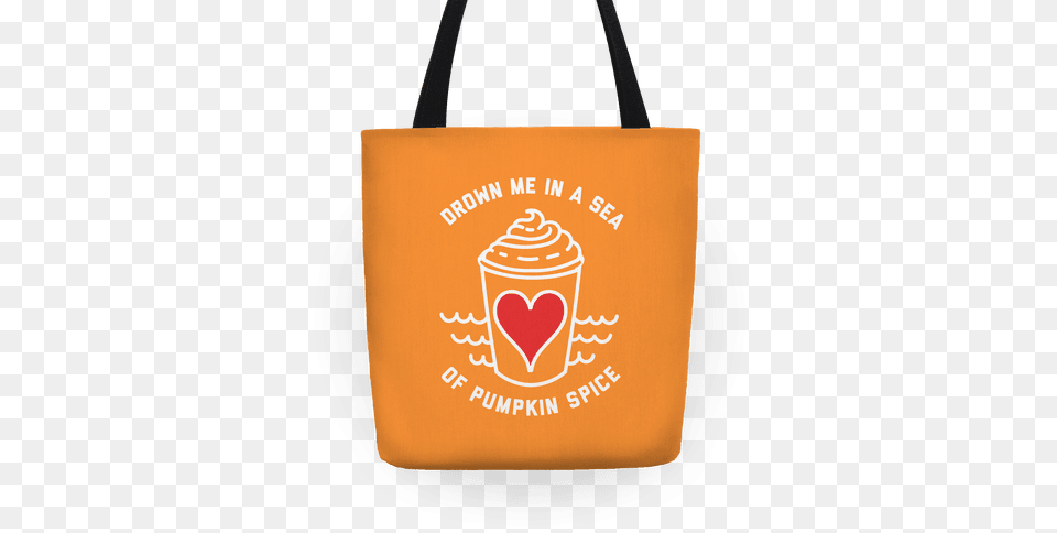 Pumpkin Spice Latte Totes Lookhuman, Accessories, Bag, Handbag, Tote Bag Free Png