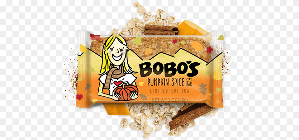 Pumpkin Spice Oat Bar Illustration, Food, Snack, Baby, Person Free Transparent Png