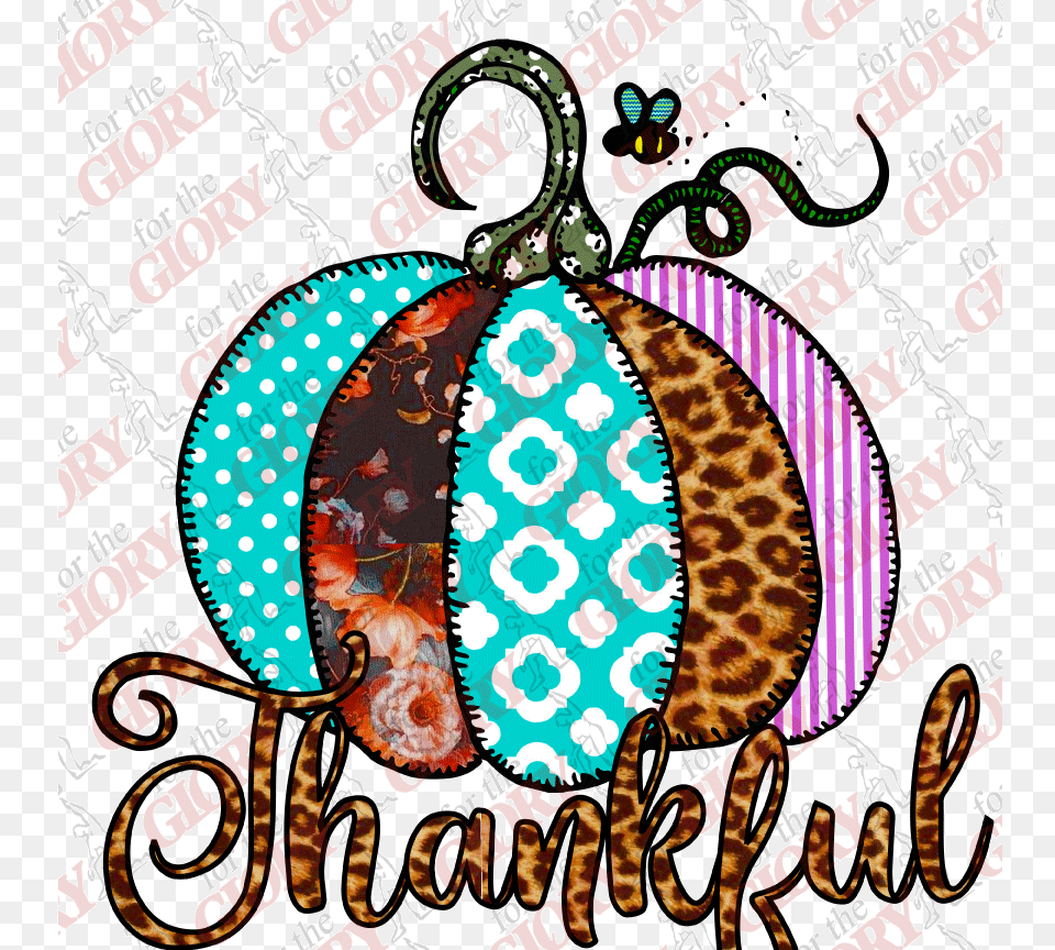 Pumpkin Thankful For The Glory Apparel Llc, Pattern Free Transparent Png