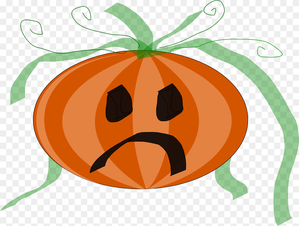 Pumpkin Vector Pumpkin Halloween Scalable Vector Sad Face Pumpkin Clipart, Food, Plant, Produce, Vegetable Png