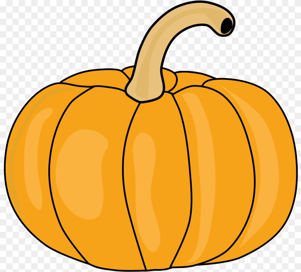 Pumpkin Vegetable Autumn Vector Graphic On Pixabay Squash Clipart, Food, Plant, Produce, Ammunition Free Transparent Png