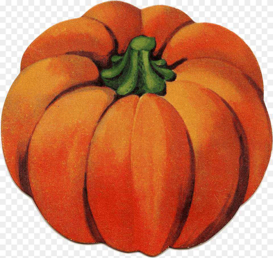Pumpkin Vintage Halloween Clip Art Cute Little The Vintage Pumpkin Clip Art, Food, Plant, Produce, Vegetable Free Png