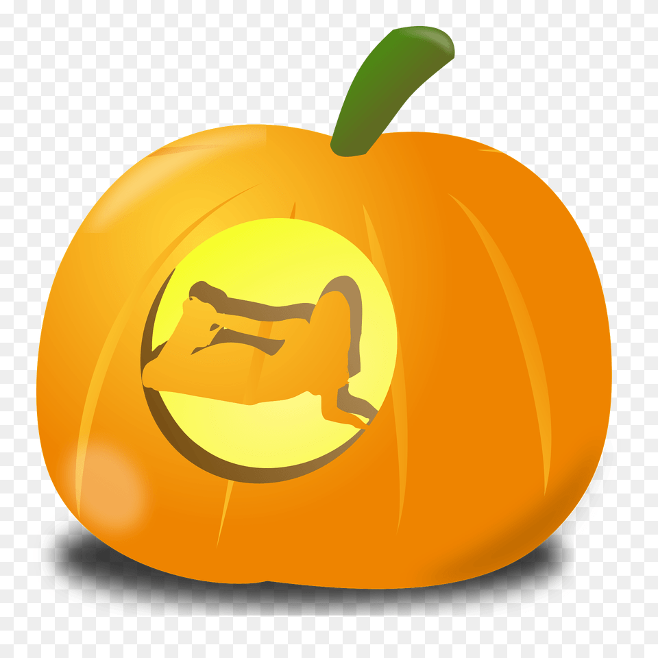 Pumpkin With Girl Carving Clipart, Food, Plant, Produce, Vegetable Png
