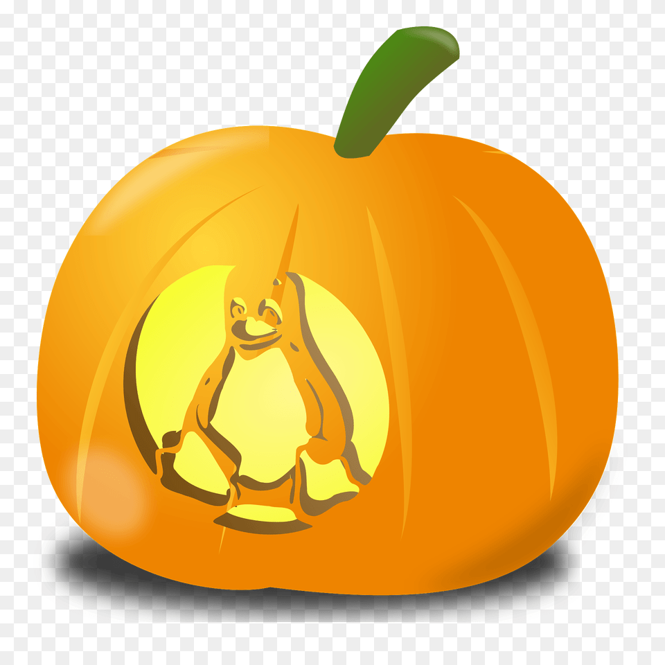Pumpkin With Tux Carving Clipart, Food, Plant, Produce, Vegetable Png Image