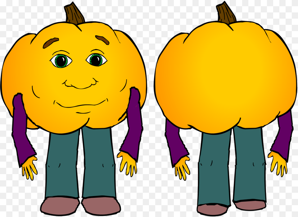 Pumpkin Yellow Plant Clip Art Cartoon Smile Food Produce Pumpkin I M Very Hungry, Baby, Person, Face, Head Free Transparent Png