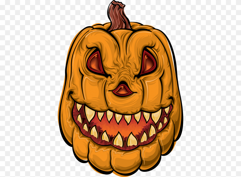 Pumpkinhappy Demonic Pumpkin Art Throw Blanket, Food, Plant, Produce, Vegetable Free Png