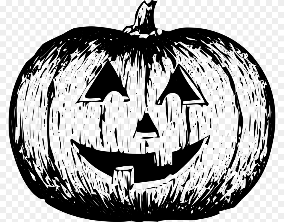 Pumpkins Black And White, Gray Png Image