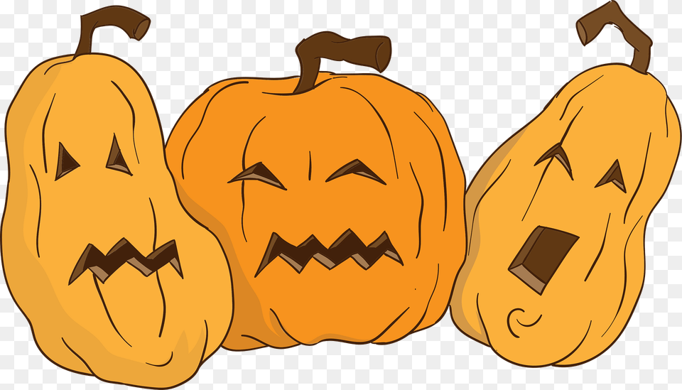 Pumpkins Clipart, Food, Produce, Face, Head Png Image