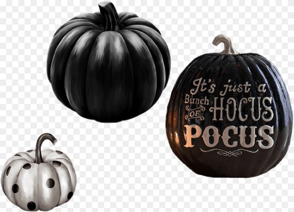 Pumpkins Hocuspocus Black White Polkadots Pattern Pumpkin, Food, Plant, Produce, Vegetable Free Png