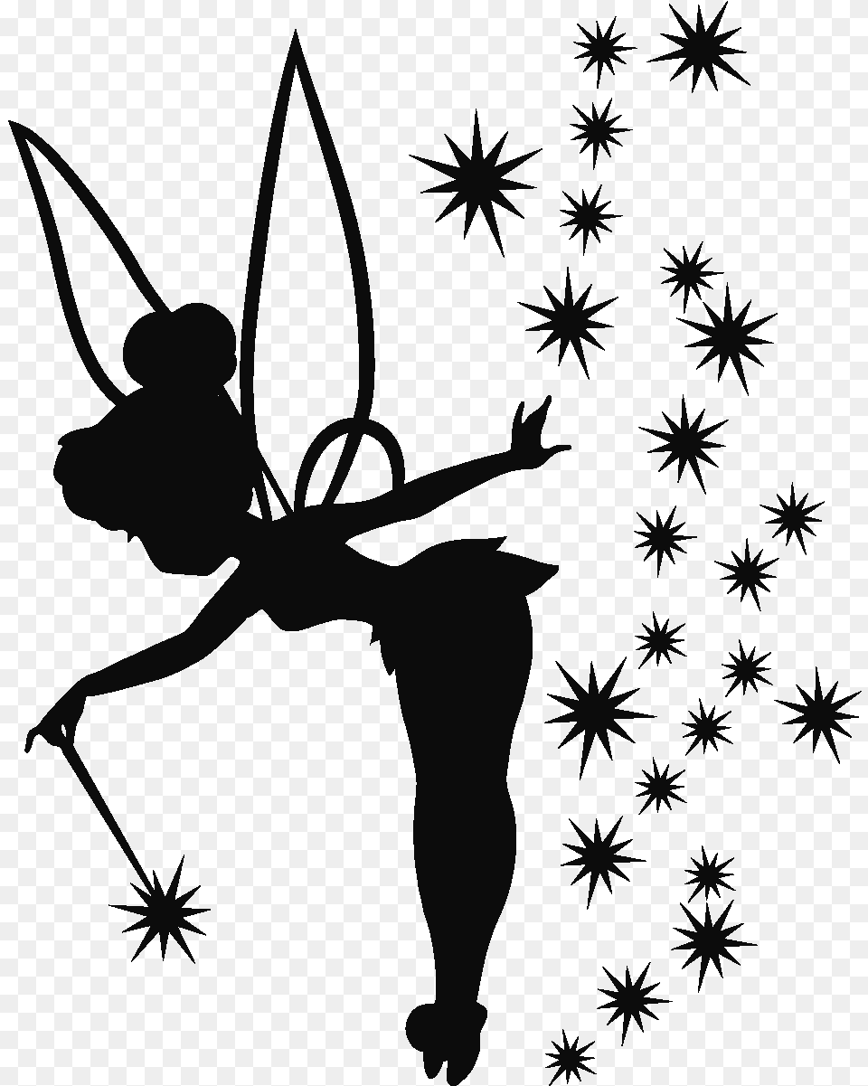 Pumpkins Vector Black And White Tinkerbell Silhouette, Dancing, Leisure Activities, Person Png Image