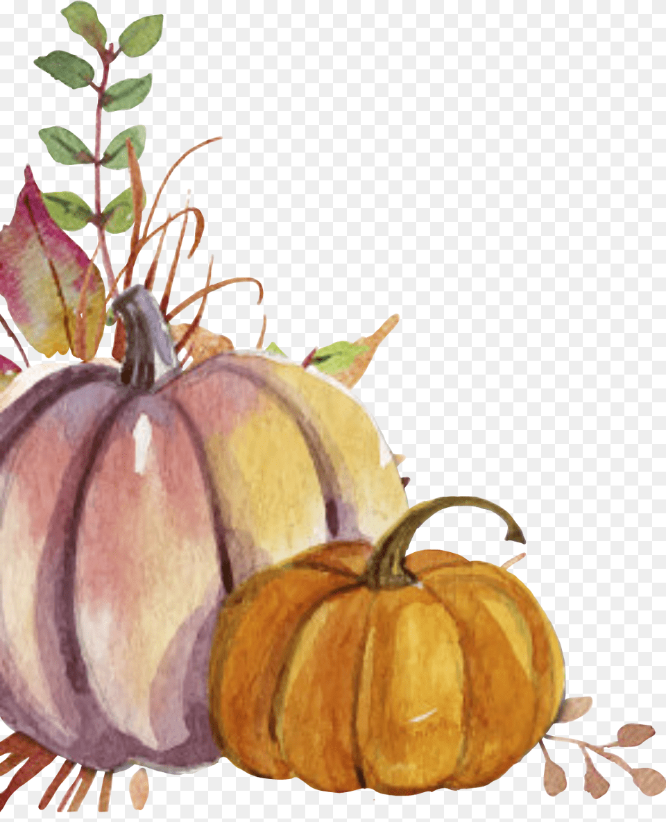 Pumpkinspumkinspice Cornerdesign Orange Fallflowers Posterazzi Hello Autumn Poster Print By Kimberly Allen, Food, Plant, Produce, Pumpkin Png Image