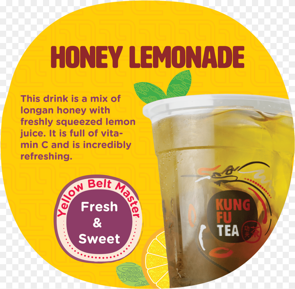 Punch 02 Honey Lemonade Kung Fu Tea, Advertisement, Can, Tin Free Transparent Png