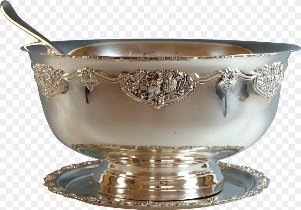 Punch Bowl Extra Large Silver Plate Punch Bowls Free Png Download
