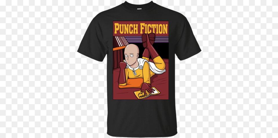 Punch Fiction T Shirt One Punch Man Merch, T-shirt, Clothing, Book, Comics Free Transparent Png