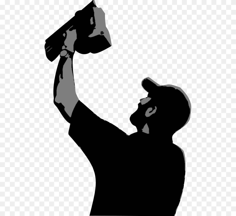 Punch List Silhouette Nail Gun Drywall Clip Art, Stencil, Person, Photography, Head Png