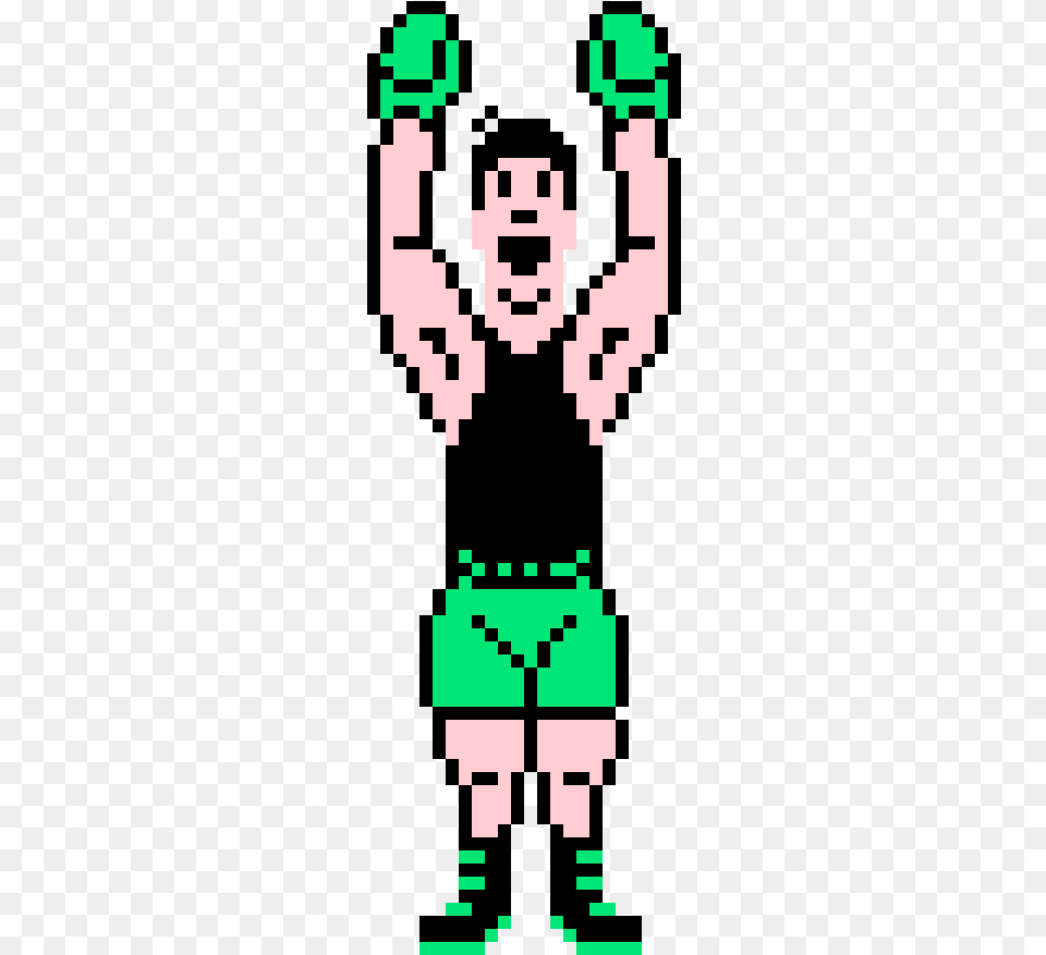Punch Out Little Mac Sprite, Green, Qr Code, Head, Person Free Png