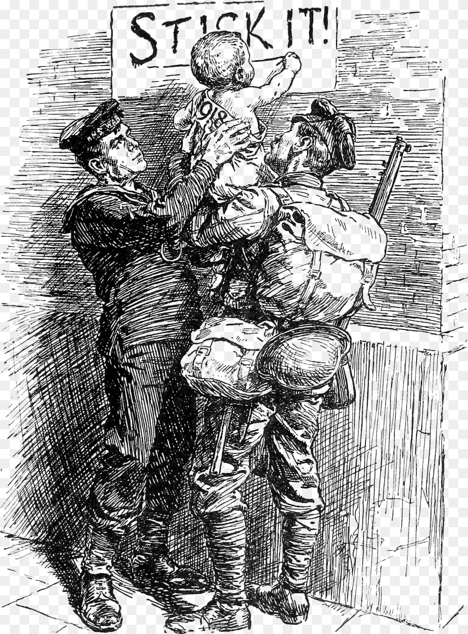 Punch S History Of The Great War P223 Sketch, Art, Drawing, Adult, Bride Free Transparent Png