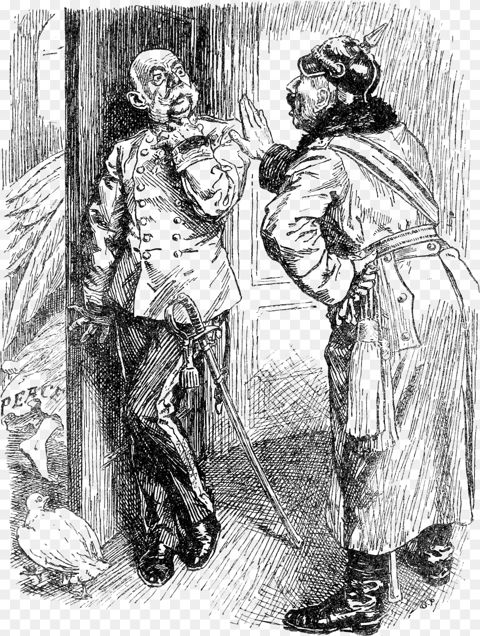 Punch S History Of The Great War P93 Wilhelm Ii Political Cartoon, Art, Adult, Bride, Female Free Transparent Png