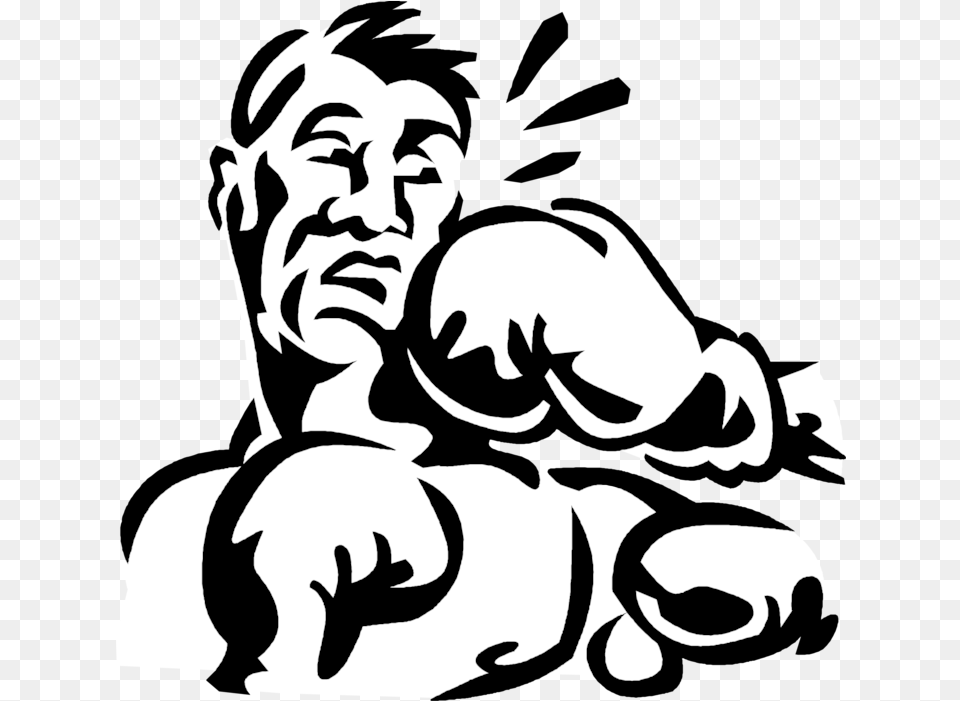 Punch Vector Picture Boxing Vector, Stencil, Baby, Person, Face Free Png Download