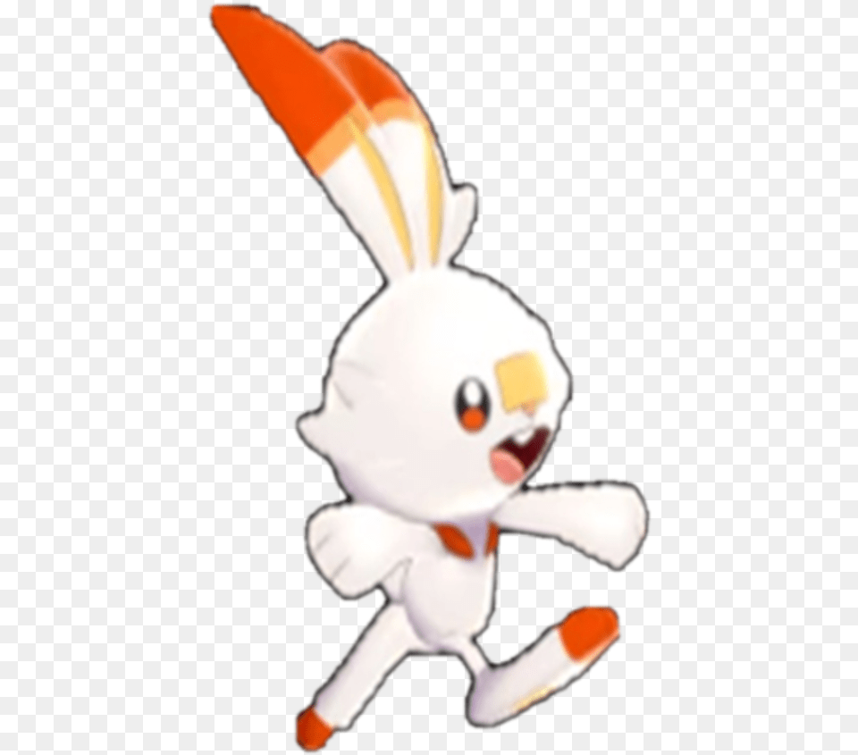 Punching Scorbunny White And Orange Pokemon, Baby, Person Free Transparent Png